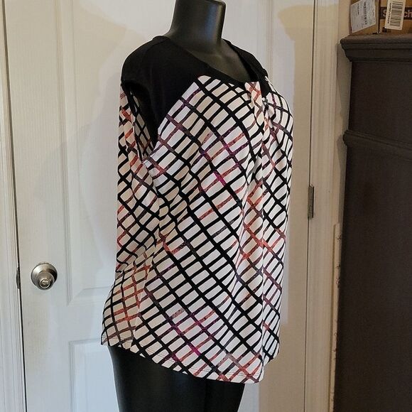 BRAND NEW WORTHINGTON MULTI-COLOR POLAR BEAR BOHO GEO WOMEN"S SHIRT - Picture 4 of 14